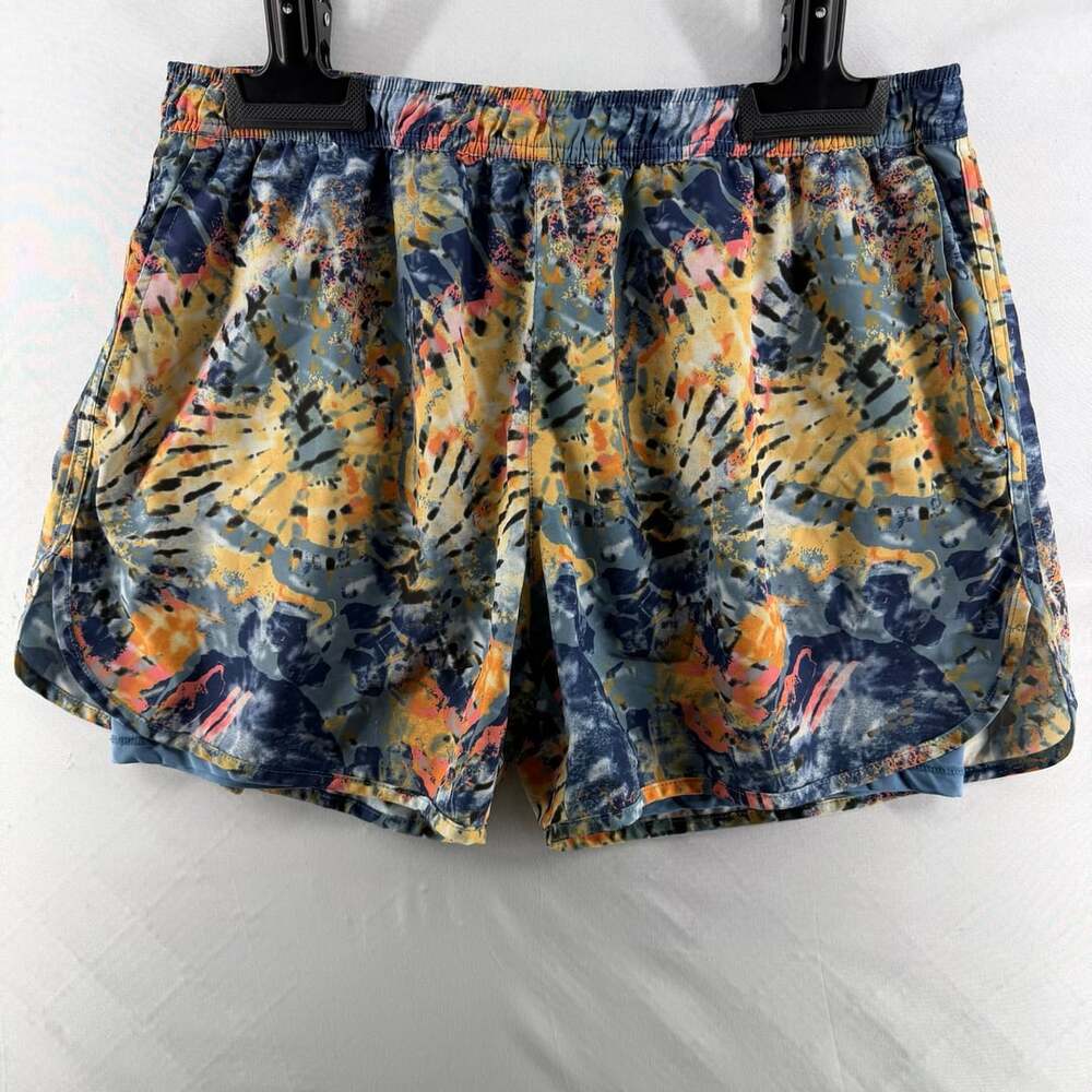 1563 Bcg Running Shorts Size 2XL Multi Tie Dye Athletic